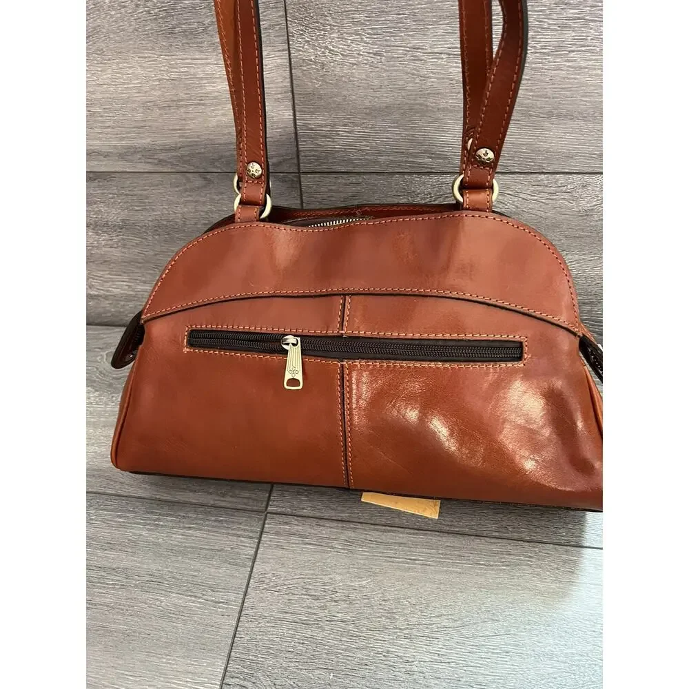 Patricia Nash Macellara Oval Satchel shoulder bag tan Heritage A399509